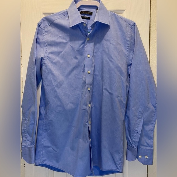 - The Men’s Store Bloomingdale’s Slim Fit Blue 15.5-32/33 - Picture 1 of 9